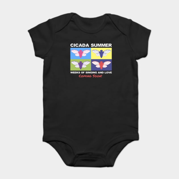 Cicada Summer Retro Theme Pop Art Meme product Baby Bodysuit by creative